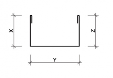 Profil U (40 x 63 x 40 mm)